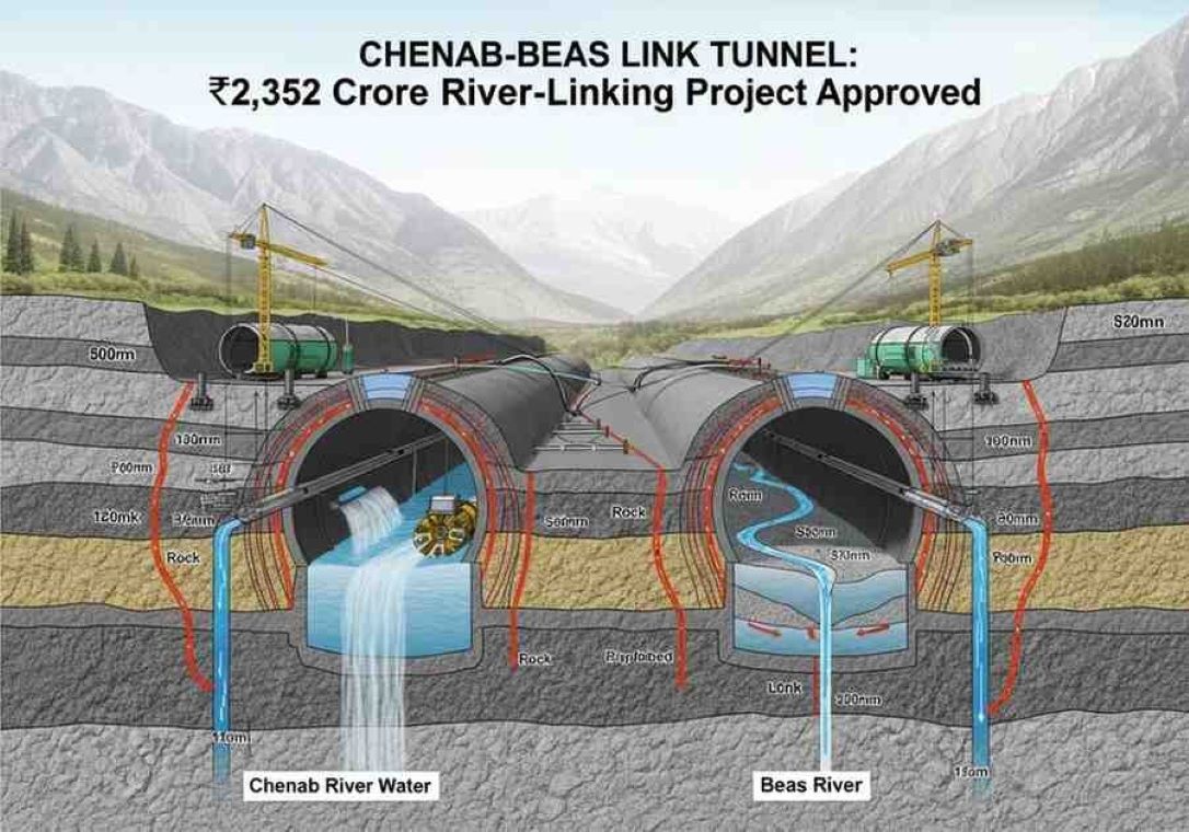 Government Approves Chenab–Beas Link Tunnel Project in Himachal Pradesh